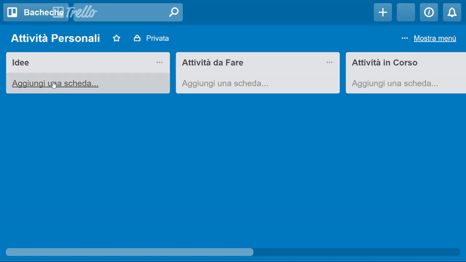 Come funziona Trello: creare le schede